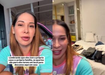 Maíra Cardi revela que funcionários usam quarto de visitas e defende ambiente acolhedor